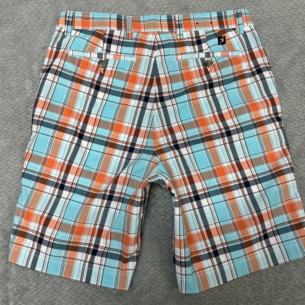FootJoy Shorts Mens 32 FJ Madras Plaid Golf Chino Performance Preppy Colorful - Picture 8 of 9